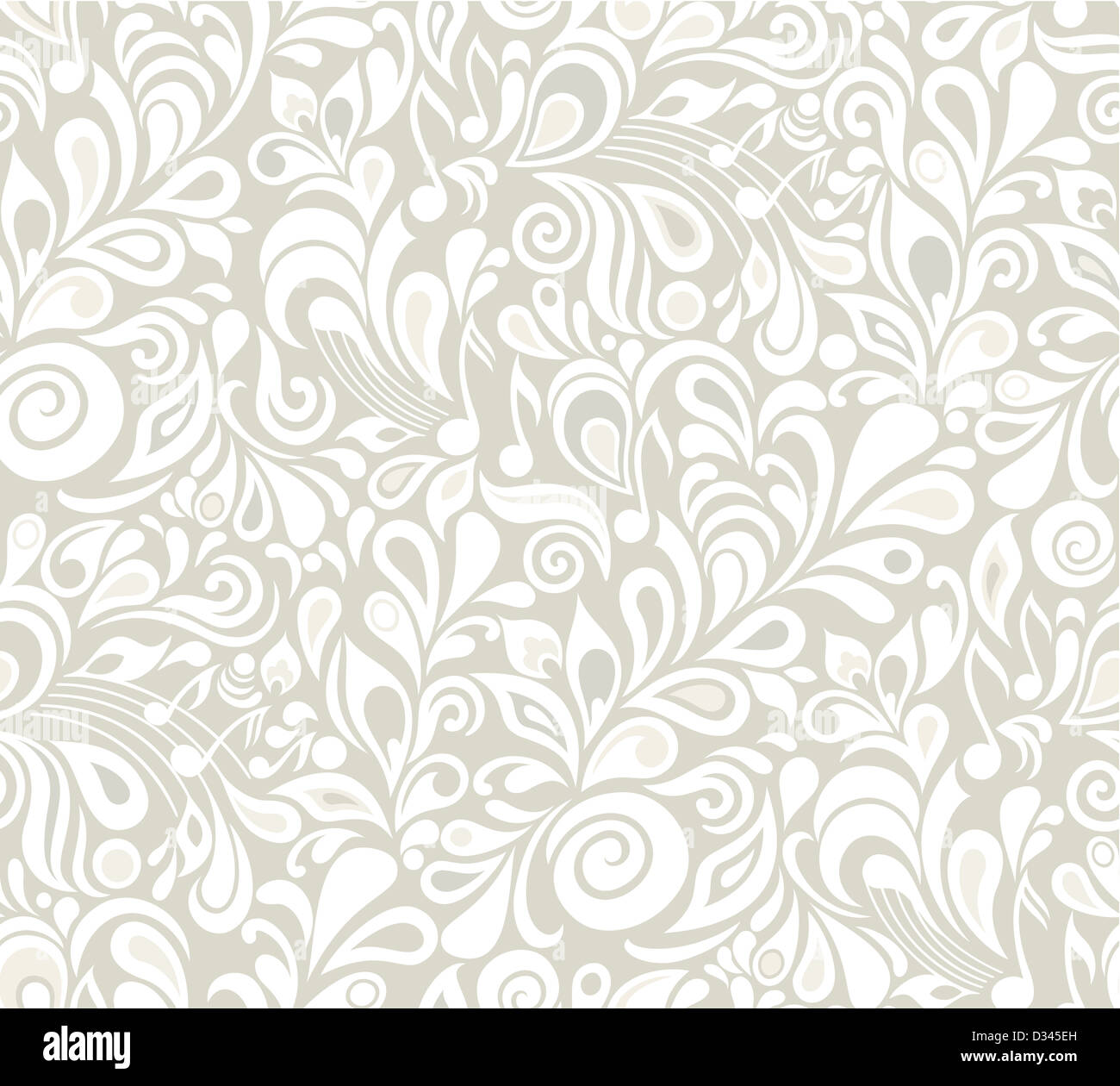 Musical decorativo tema floreale Foto Stock