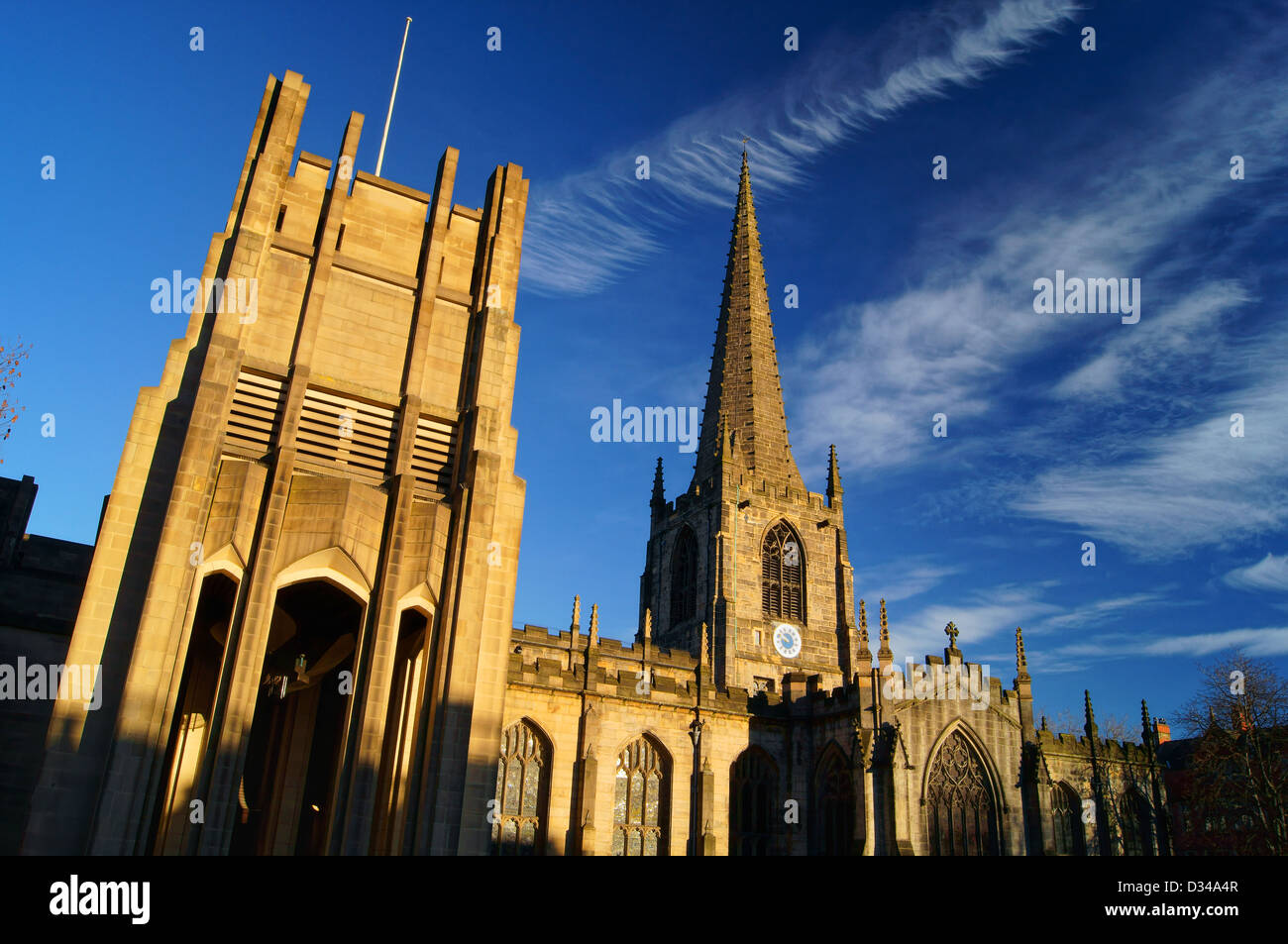 UK,South Yorkshire,Sheffield,Chiesa Cattedrale di San Pietro e di San Paolo Foto Stock