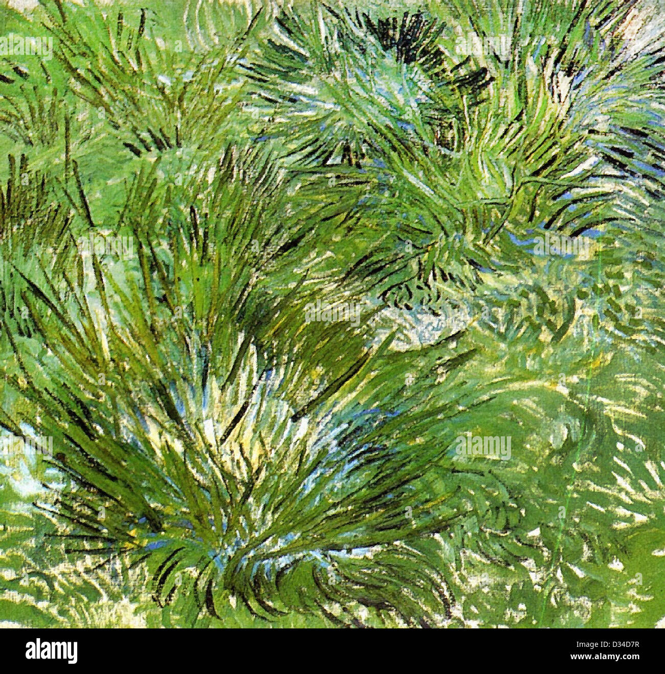 Vincent van Gogh, mucchi di erba. 1889. Post-Impressionism. Olio su tela. Luogo di creazione: Francia. Foto Stock