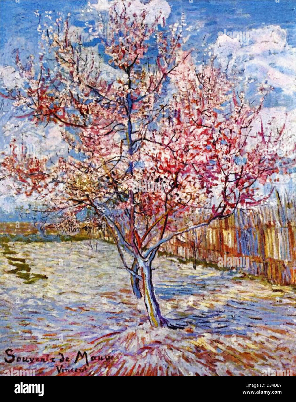 Vincent van Gogh: albero di pesco in fiore (in memoria di malva). 1888. Olio su tela. Rijksmuseum Kröller-Müller, Otterlo,Olanda Foto Stock