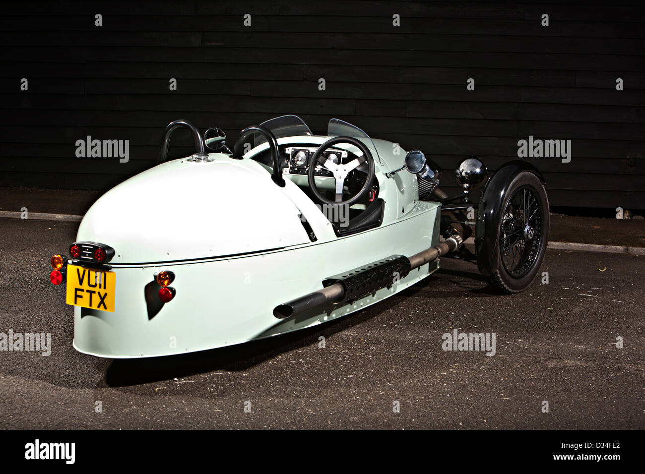 Morgan 3 Wheeler scoperto esclusive auto sportive, Winchester, Regno Unito, 19 09 2011 Foto Stock