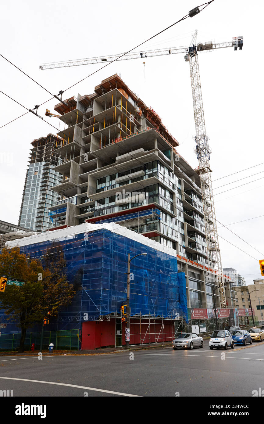 La Rolston nuovo progetto condominio a Granville Street Vancouver BC Canada Foto Stock