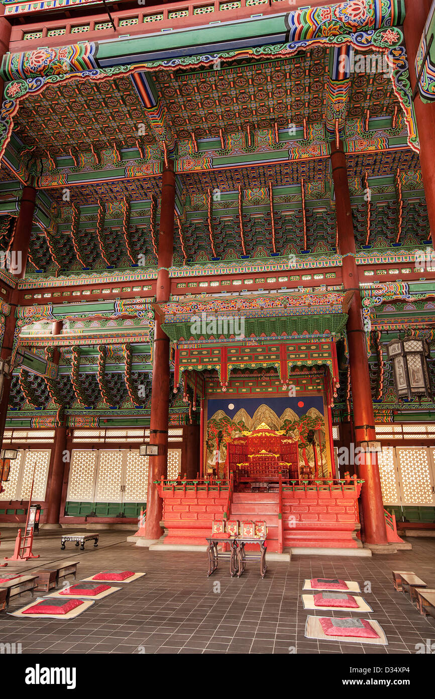 Royal Sala del Trono in Corea Foto Stock