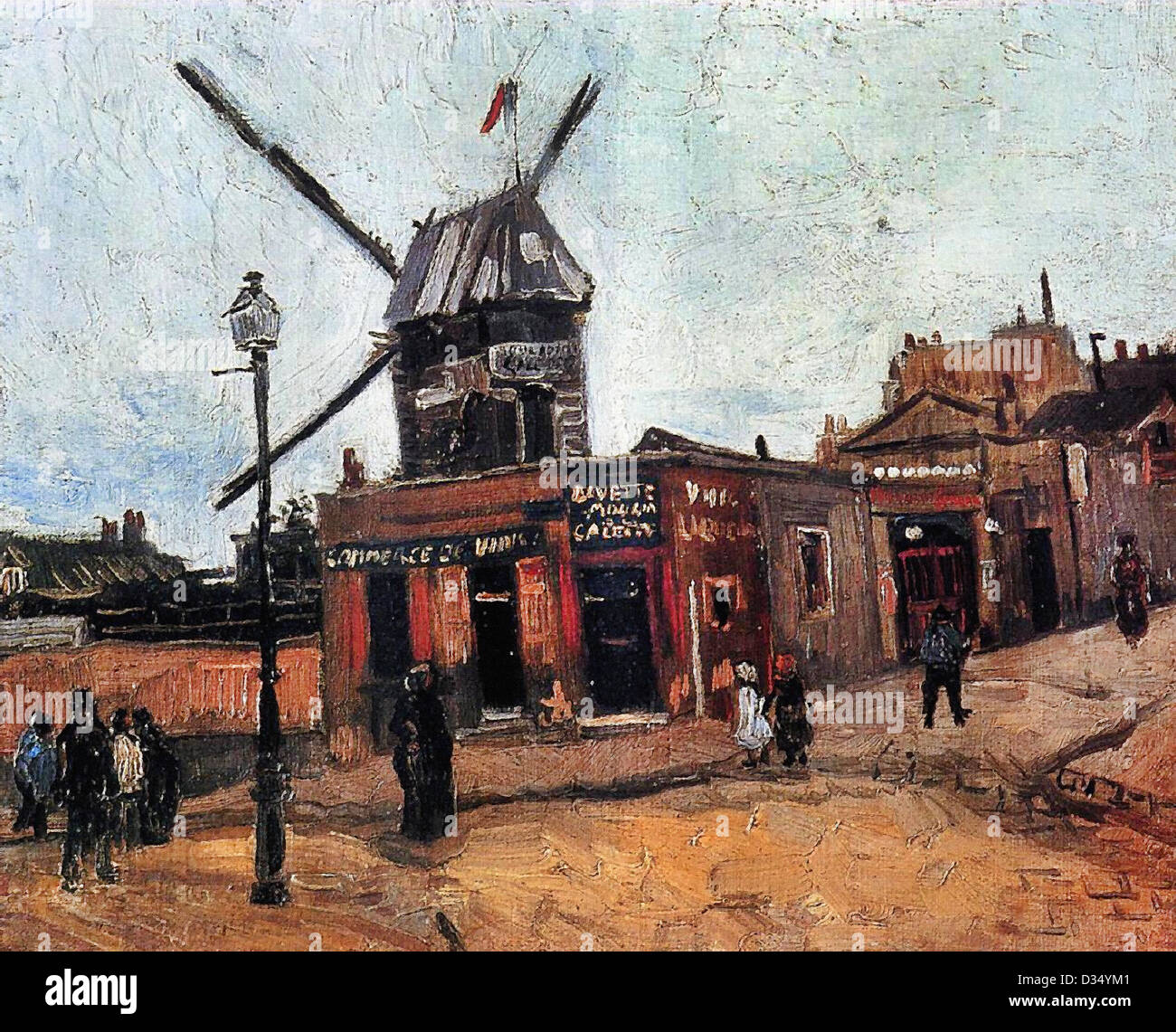 Vincent van Gogh, Le Moulin de la Galette. 1886. Post-Impressionism. Olio su tela. Rijksmuseum Kröller-Müller, Otterlo Foto Stock