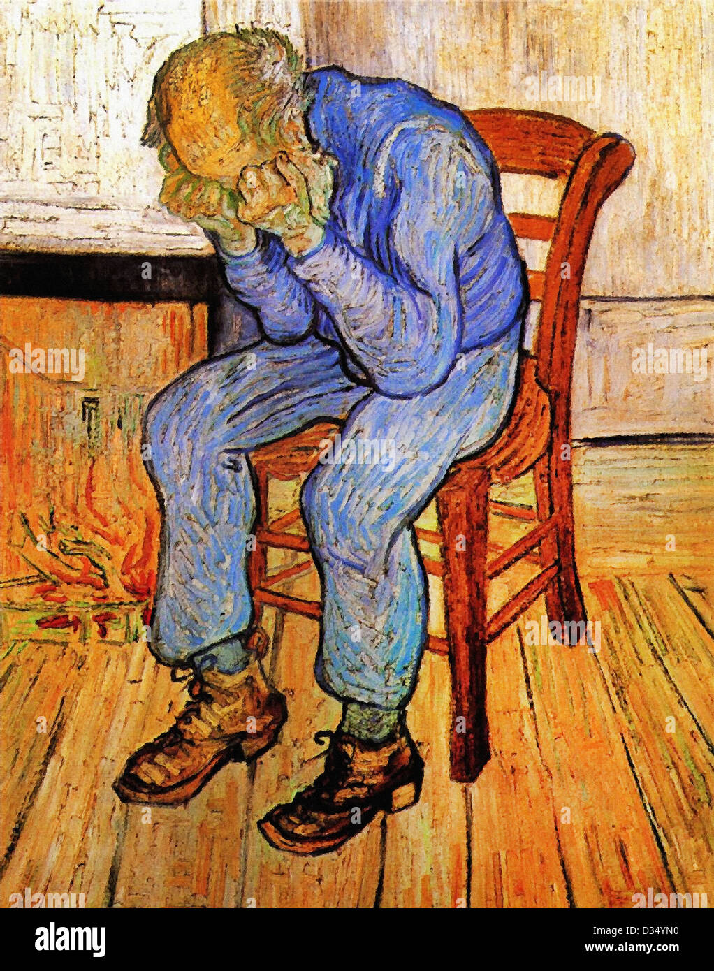 Vincent van Gogh, vecchio uomo nel dolore (sulla soglia dell'eternità). 1890. Post-Impressionism. Olio su tela. Foto Stock