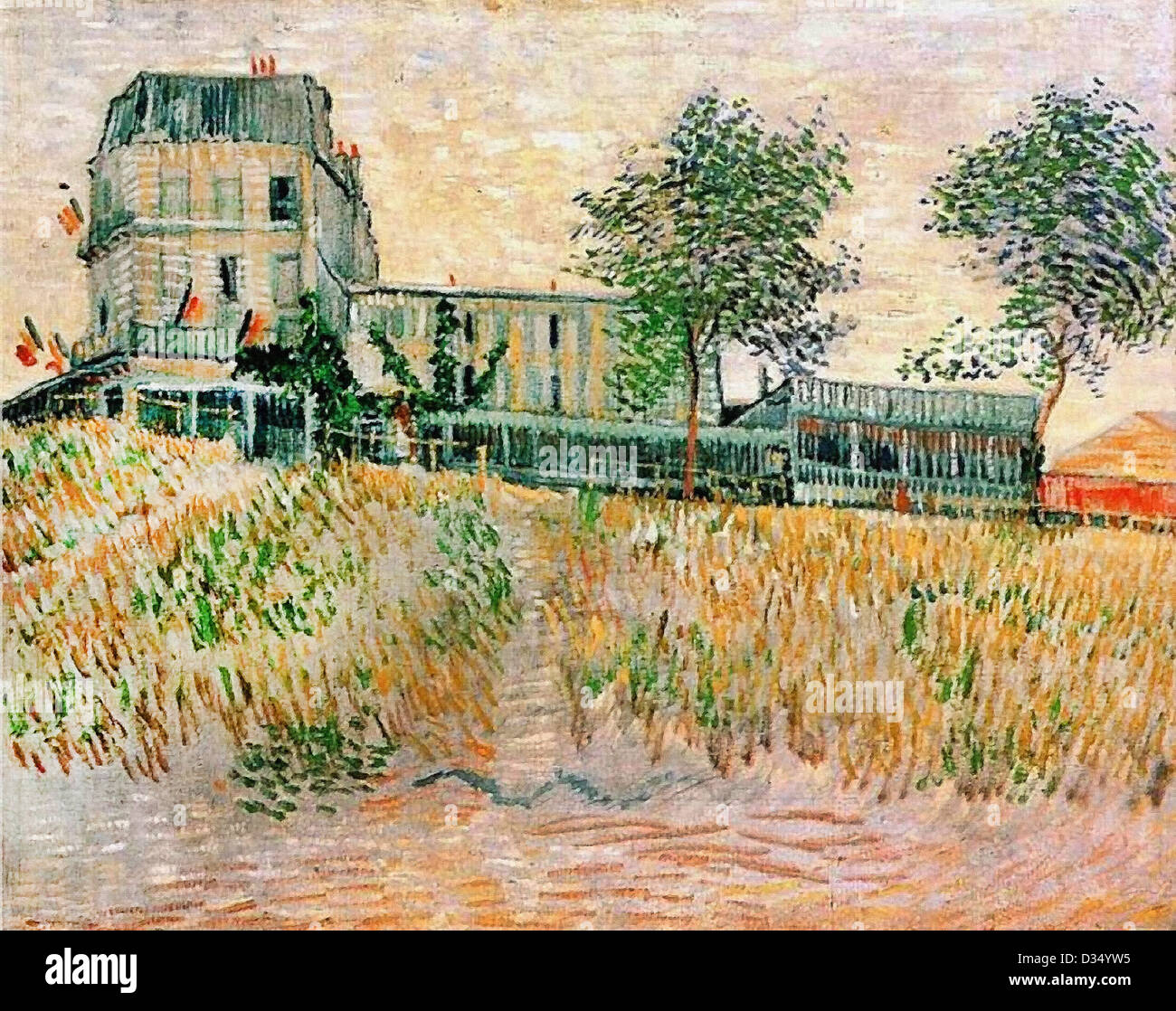 Vincent van Gogh, il ristorante de la Sirene a Asnieres. 1887. Post-Impressionism. Olio su tela. Ashmolean Museum di Oxford, Regno Unito Foto Stock