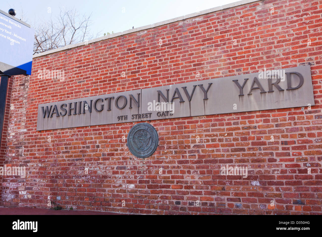 Washington Navy Yard sign Foto Stock