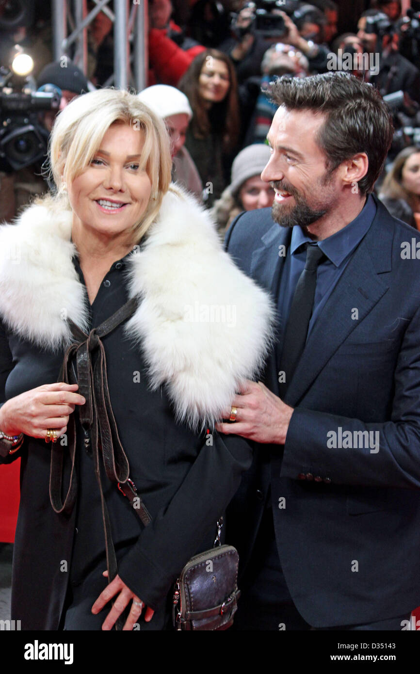 Hugh Jackman und seine Frau Deborra-Lee Furness - Premiere LES MISERABLES im Friedrichstadtpalast in Berlin am 09.02.2013 - Foto: SuccoMedia / Steffi Karrenbrock Foto Stock