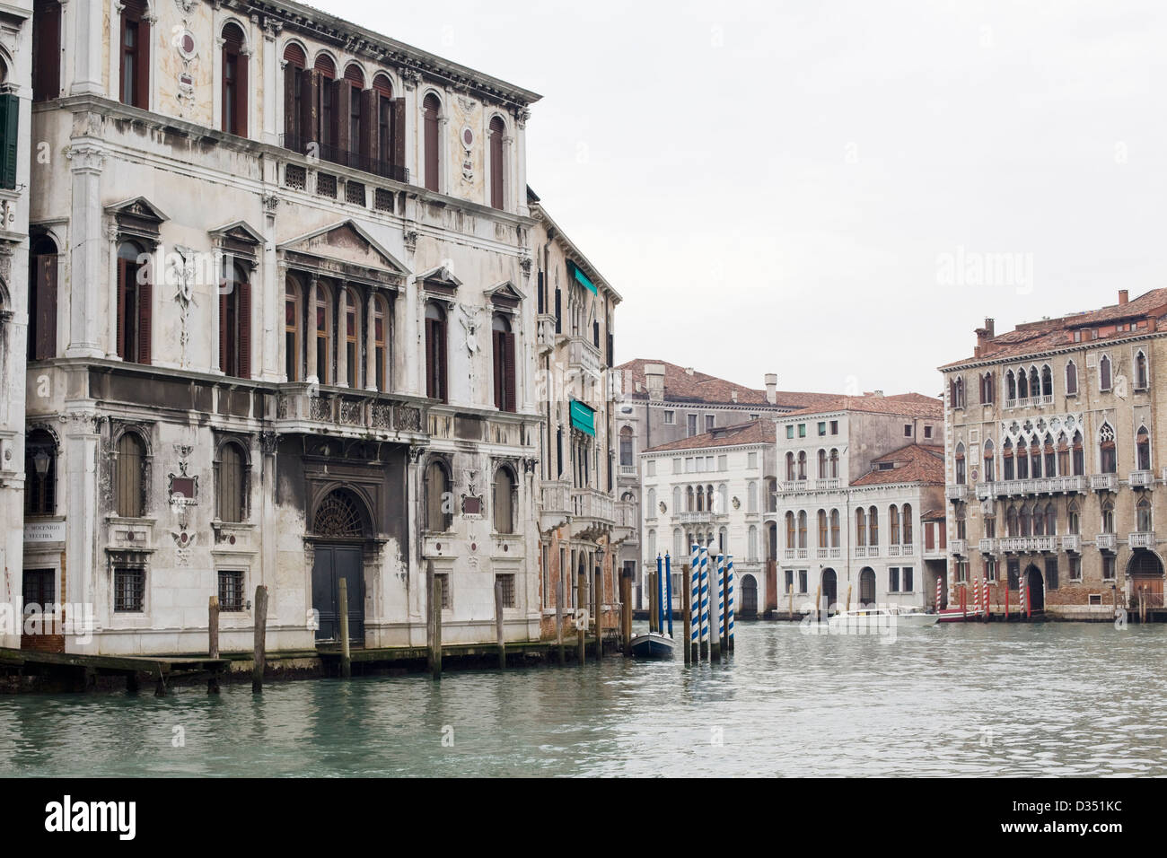 Vista del Canal Grande Venezia sito patrimonio mondiale famoso naufragio city Foto Stock