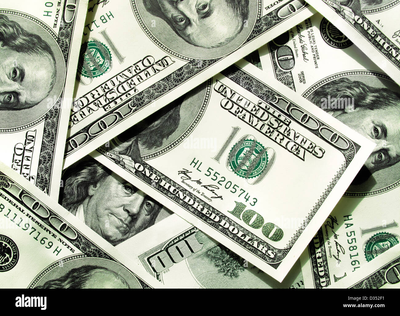 Sfondo di denaro da dollari USA Foto Stock