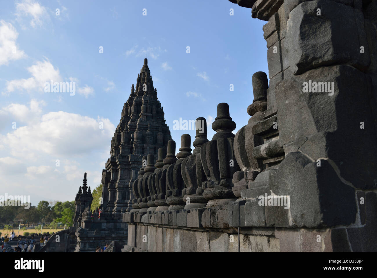Il tempio hindhu presso il Candi Prambanan; Yogyakarta, Java. Indonesia. Foto Stock