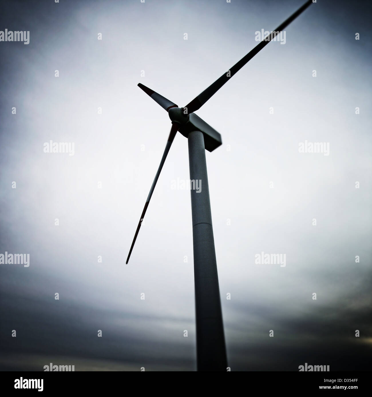 Le turbine eoliche al tramonto. Foto Stock