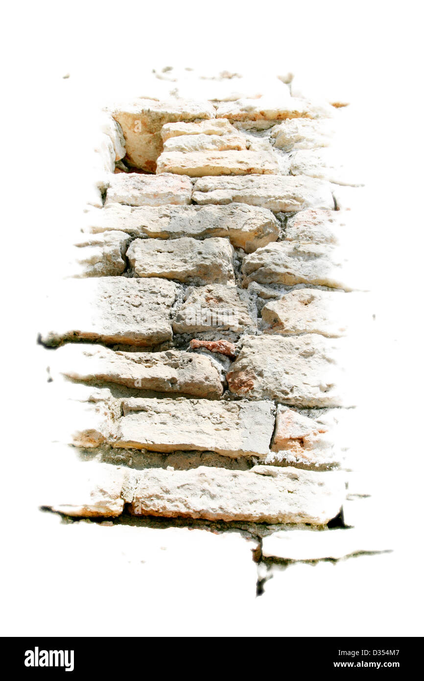 Ritratto di close-up di vecchio muro in mattoni Foto Stock