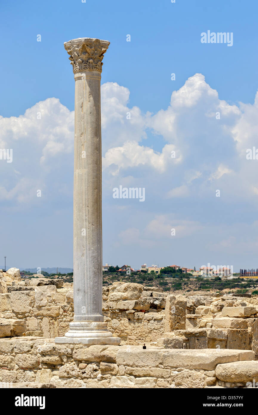 Rovine della città antica Kourion su Cipro Foto Stock