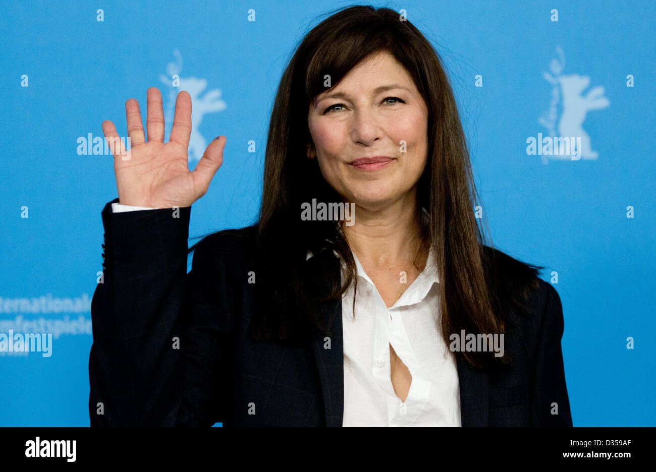 Noi attrice Catherine Keener pone a un photocall per 'Maladies' durante la 63a edizione annuale Festival Internazionale del Cinema di Berlino aka Berlinale, Berlino, Germania, 10 febbraio 2013. Il film è presentato nella sezione Panorama Special alla Berlinale. Foto: Kay Nietfeld/dpa Foto Stock