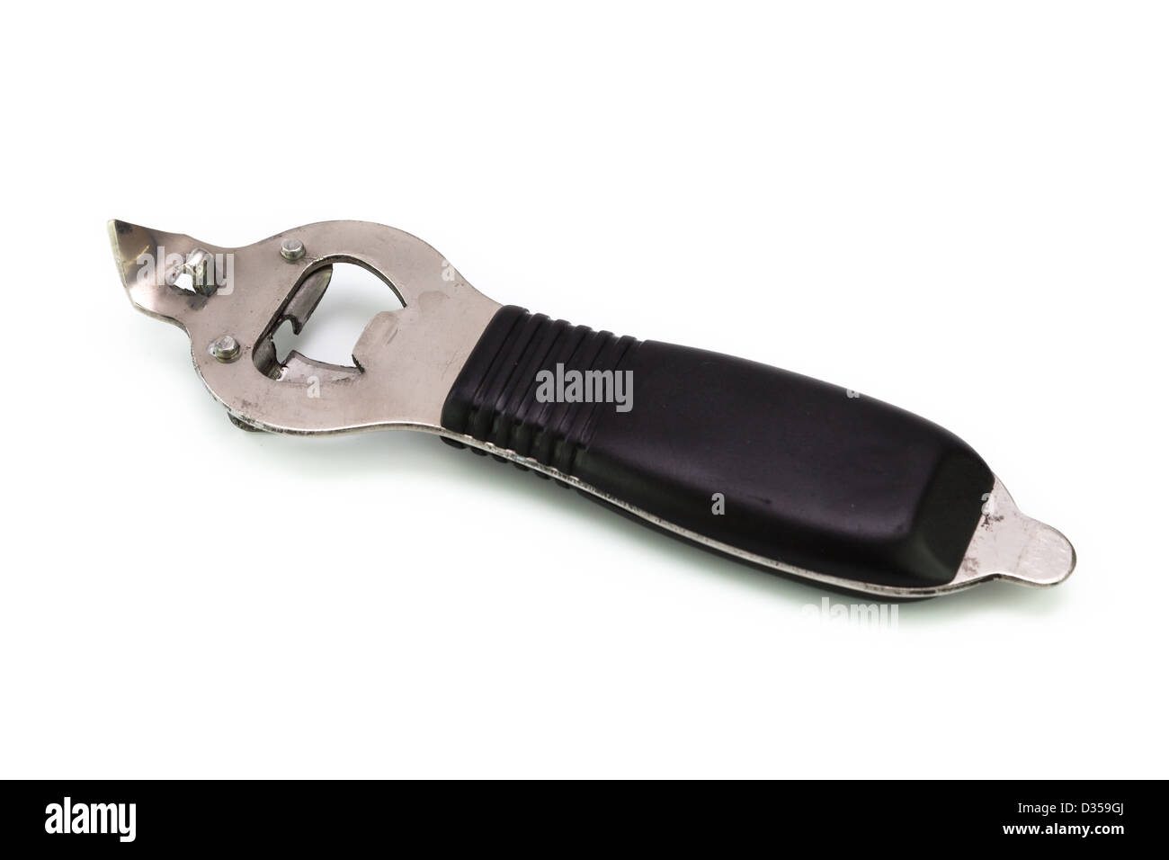 Un apribottiglie isolati su sfondo bianco Foto Stock