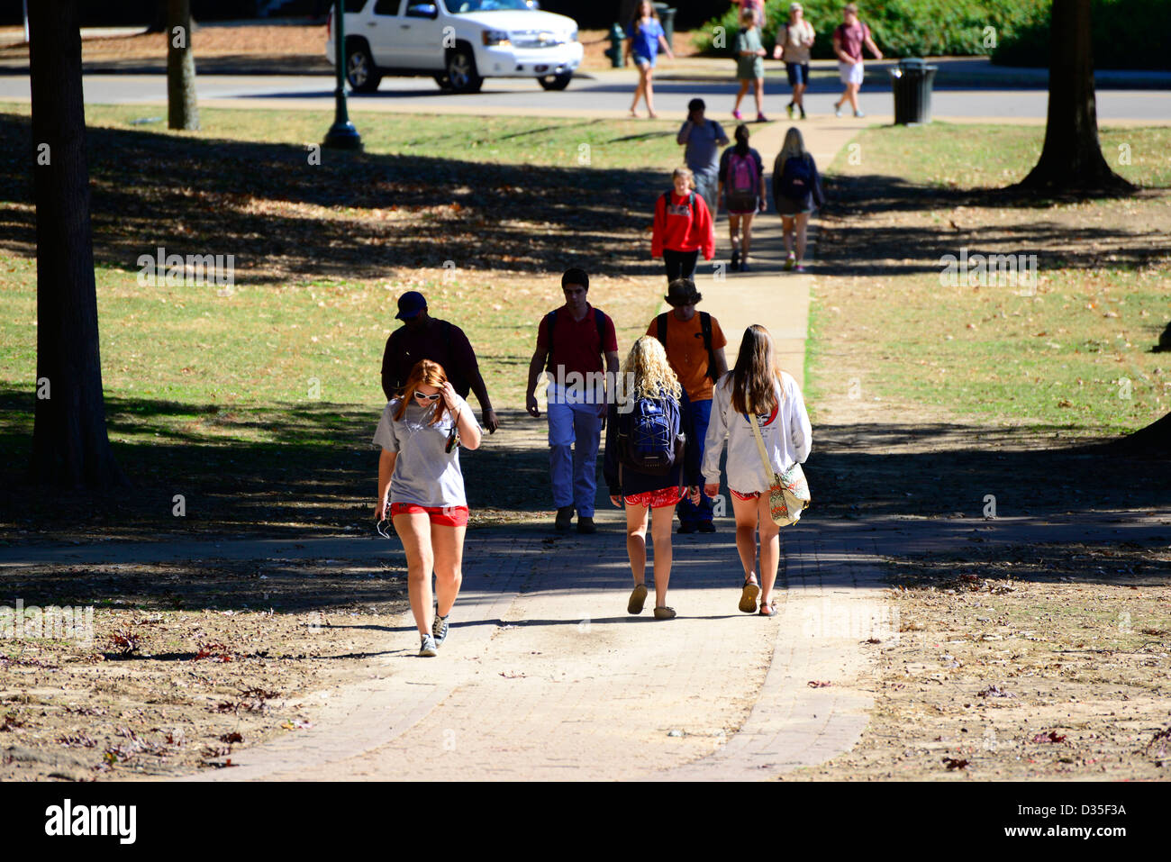 A piedi di Champions Ole Miss Università Campus Oxford Mississippi MS Foto Stock