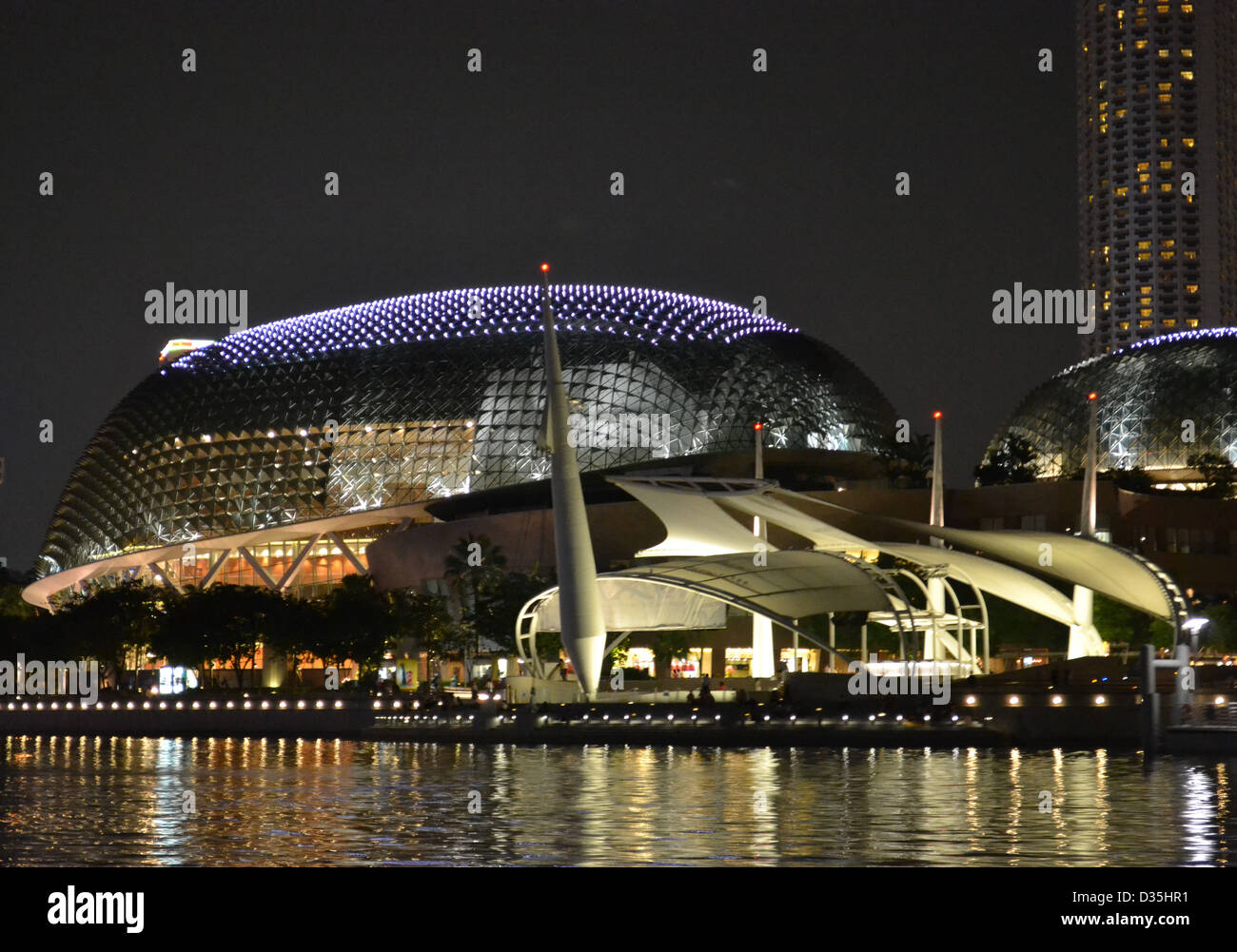 Singapore Teatri Esplanade e il Mall Foto Stock