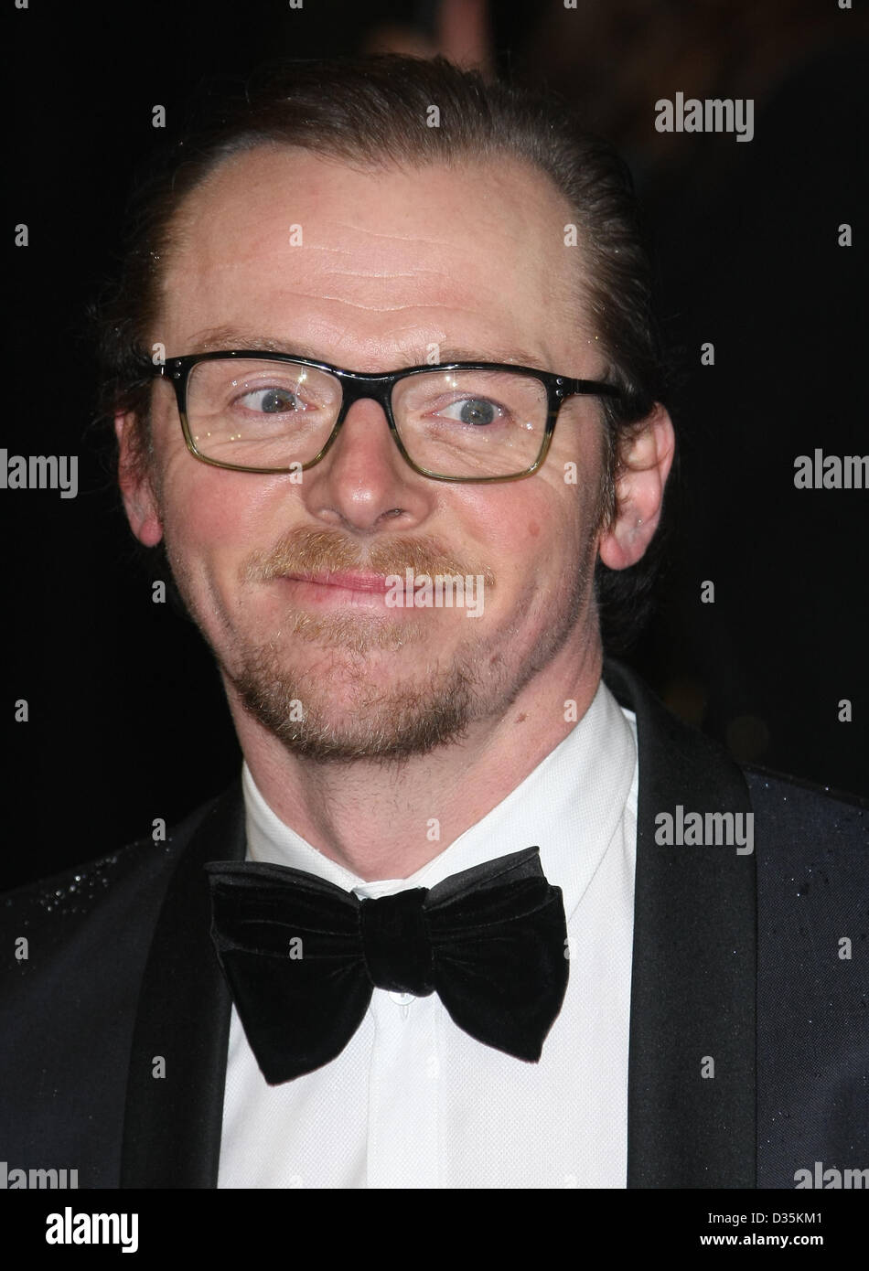 SIMON PEGG EE BRITISH ACADEMY FILM AWARDS Londra Inghilterra Regno Unito 10 Febbraio 2013 Foto Stock