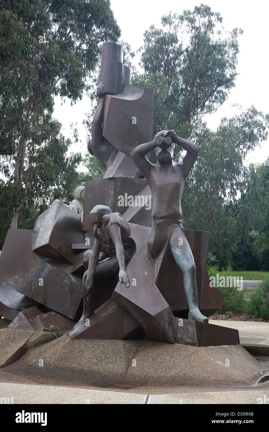 Il Royal Australian Navy Memorial su ANZAC Parade Canberra Australia Foto Stock