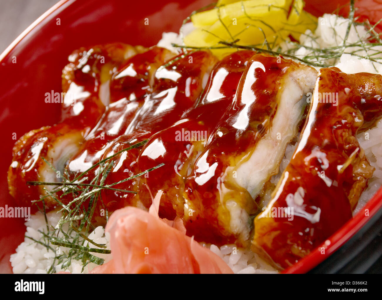 Il cibo giapponese di anguille arrosto - unagi .cucina giapponese Foto Stock
