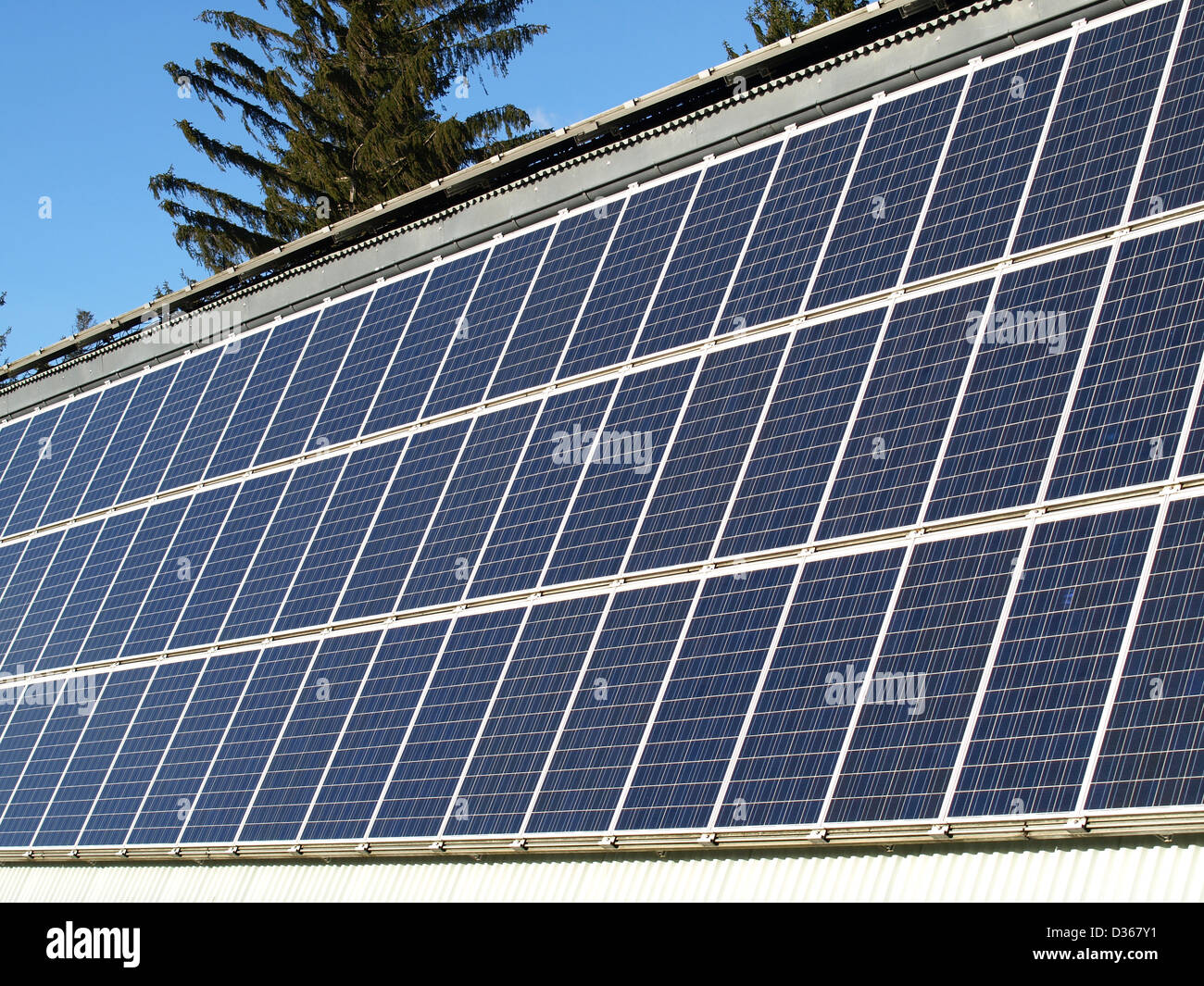 Le celle solari / Solarzellen Foto Stock
