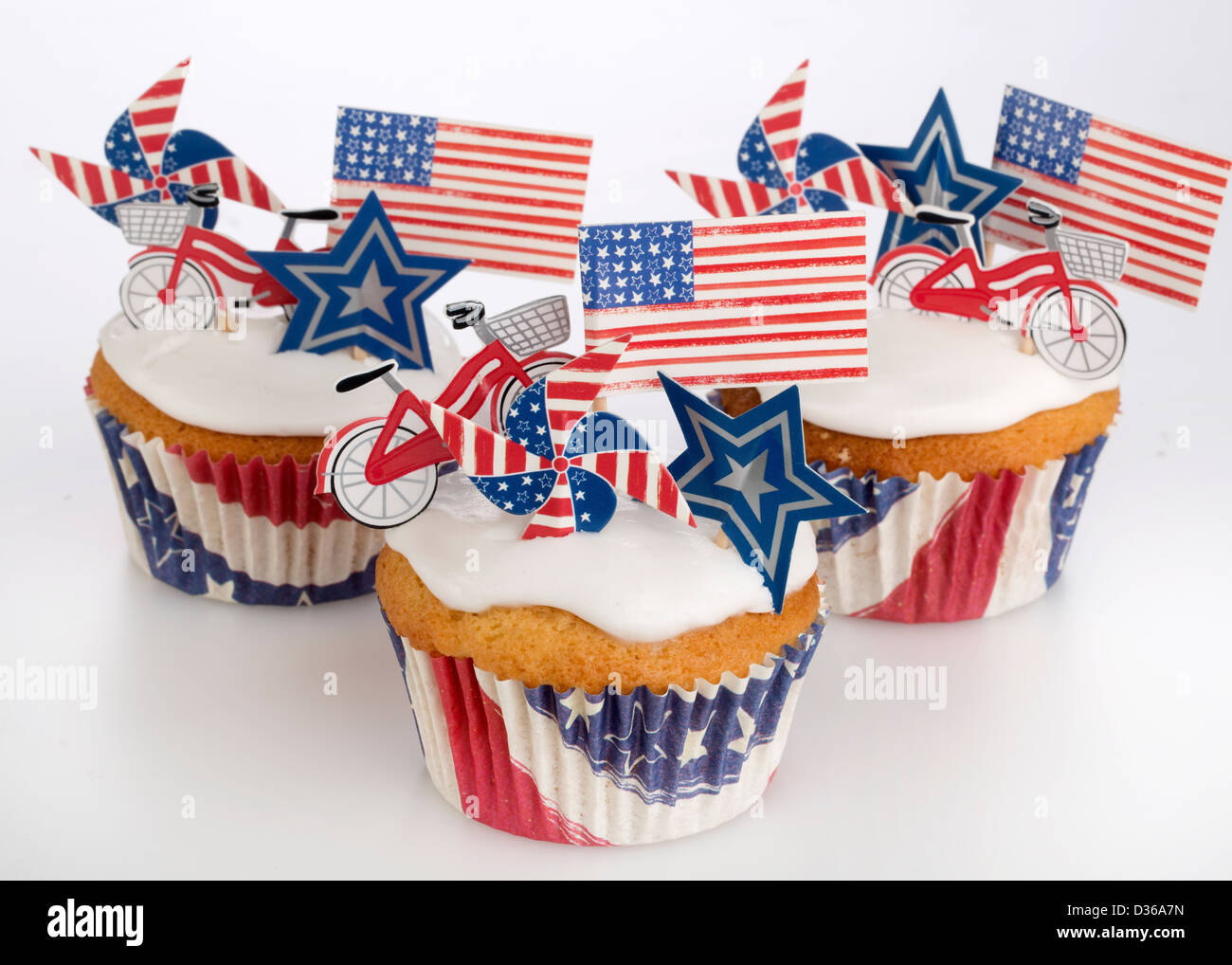 Patriottica tortini americano Foto Stock