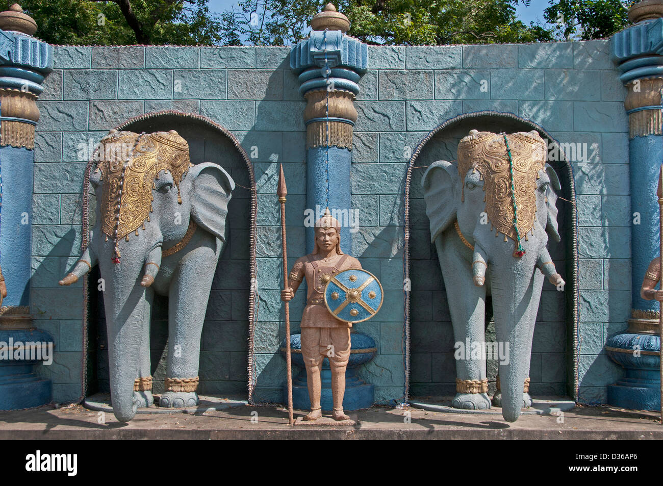 Gli elefanti VGP Regno universale Il miglior parco a tema, Amusement Park, il Parco Acquatico di Chennai Foto Stock