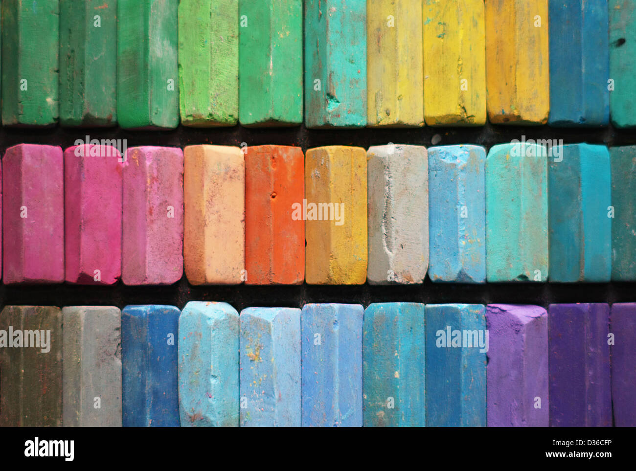Chalk colori pastelli Foto Stock