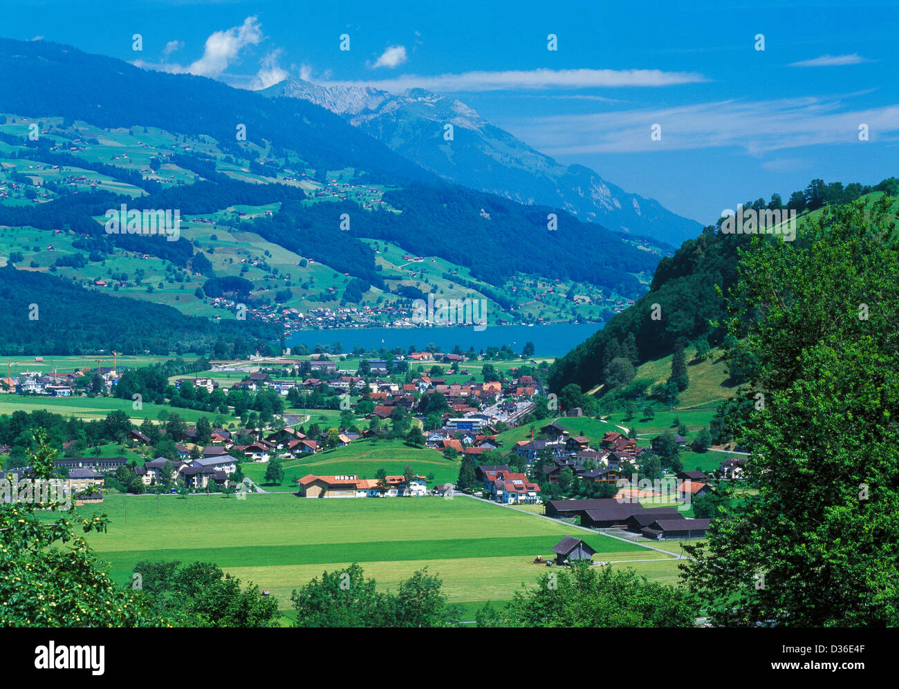 Paesaggio a Giswil vicino a Lucerna, Svizzera Foto Stock