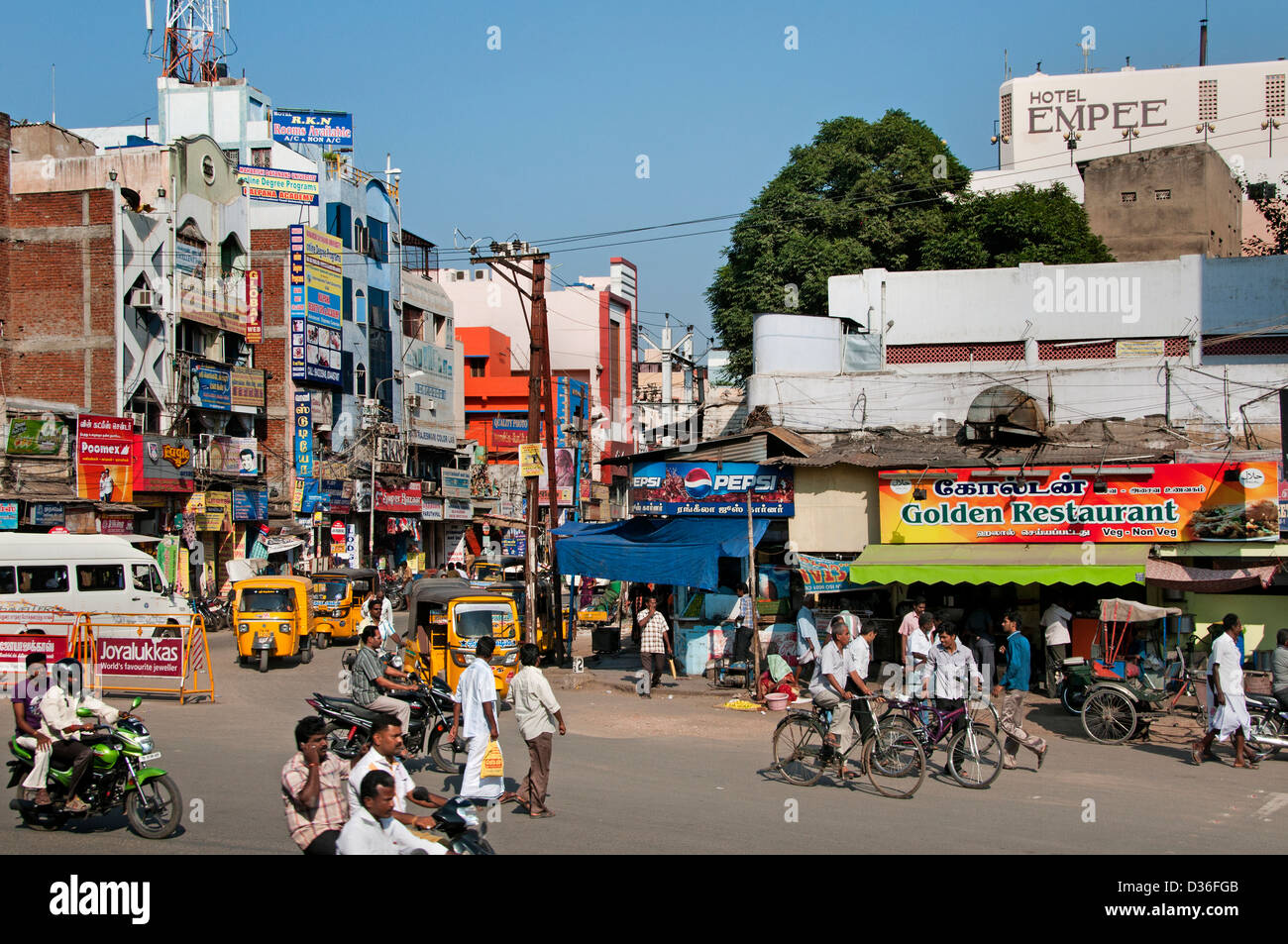 Madurai India indiano del Tamil Nadu centro shopping della città Foto Stock