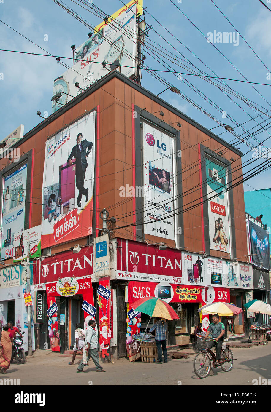 Titan moda Madurai India indiano del Tamil Nadu Centro Città Foto Stock