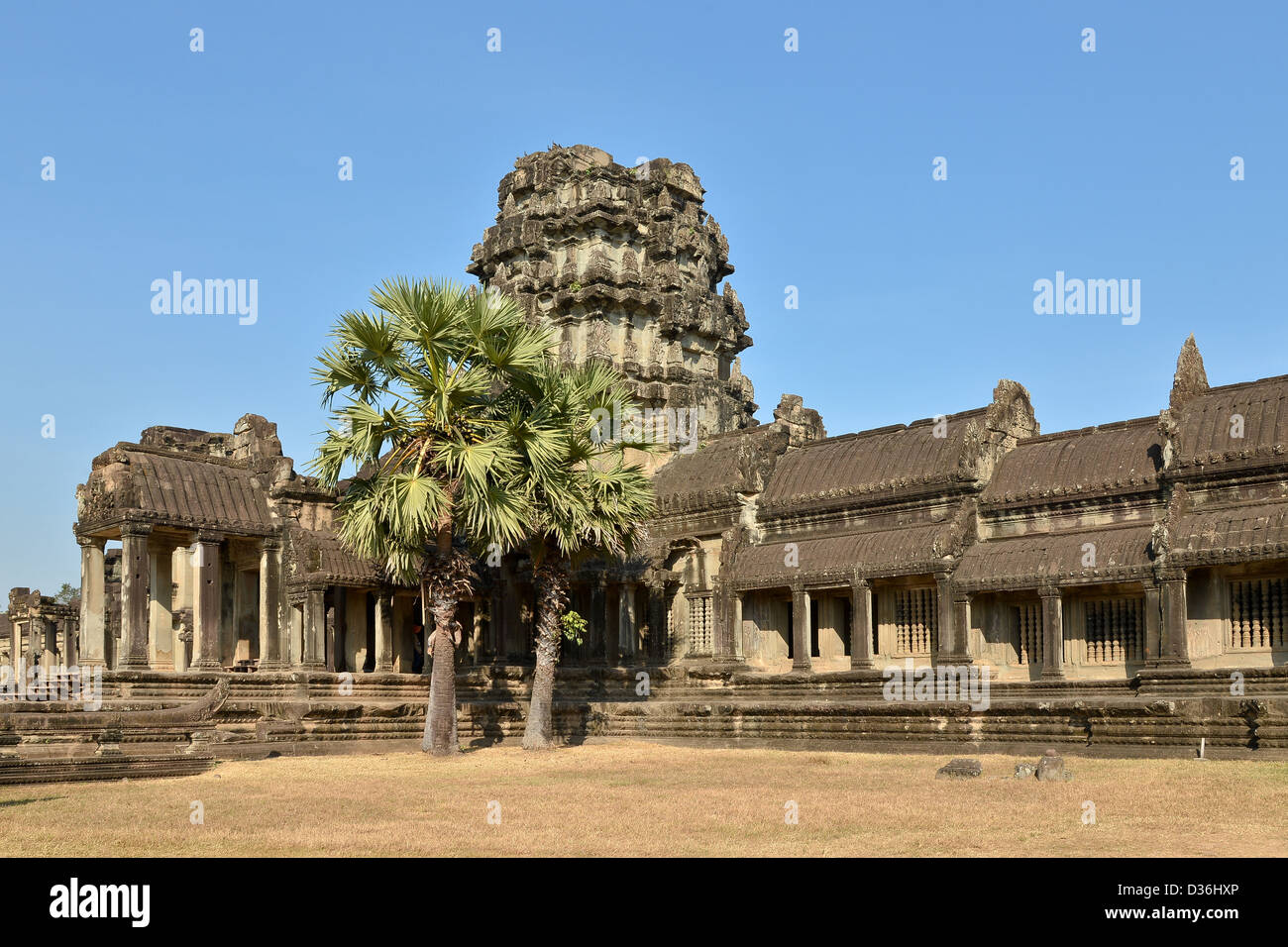 Ingresso al complesso di Angkor Wat - Siem Reap, Cambogia Foto Stock