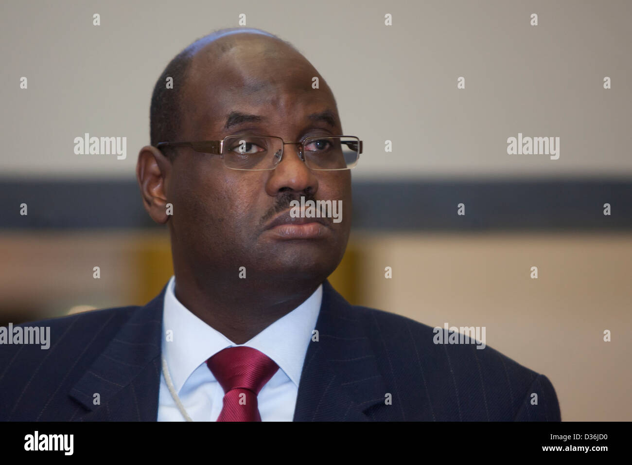 Tiemoko Meyliet Kone, governatore della BCEAO (Banca centrale degli Stati dell Africa Occidentale), Lisbona, Portogallo. Foto Stock