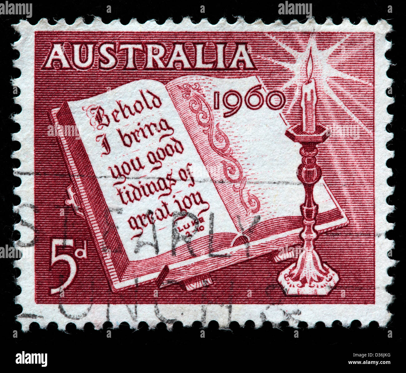 Natale, francobollo, Australia, 1960 Foto Stock