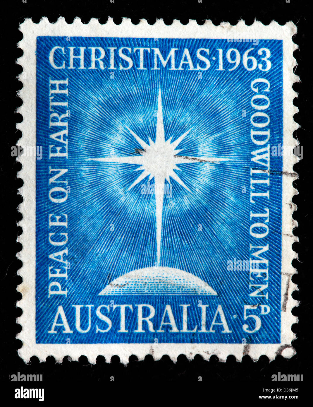 Stella di Betlemme, Natale, francobollo, Australia, 1963 Foto Stock