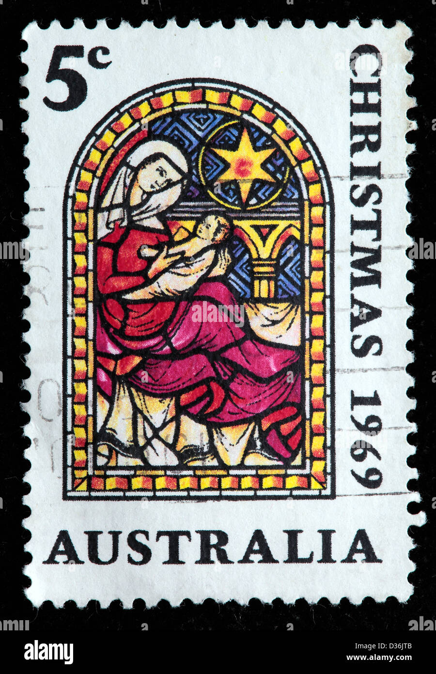 Natale, francobollo, Australia, 1969 Foto Stock