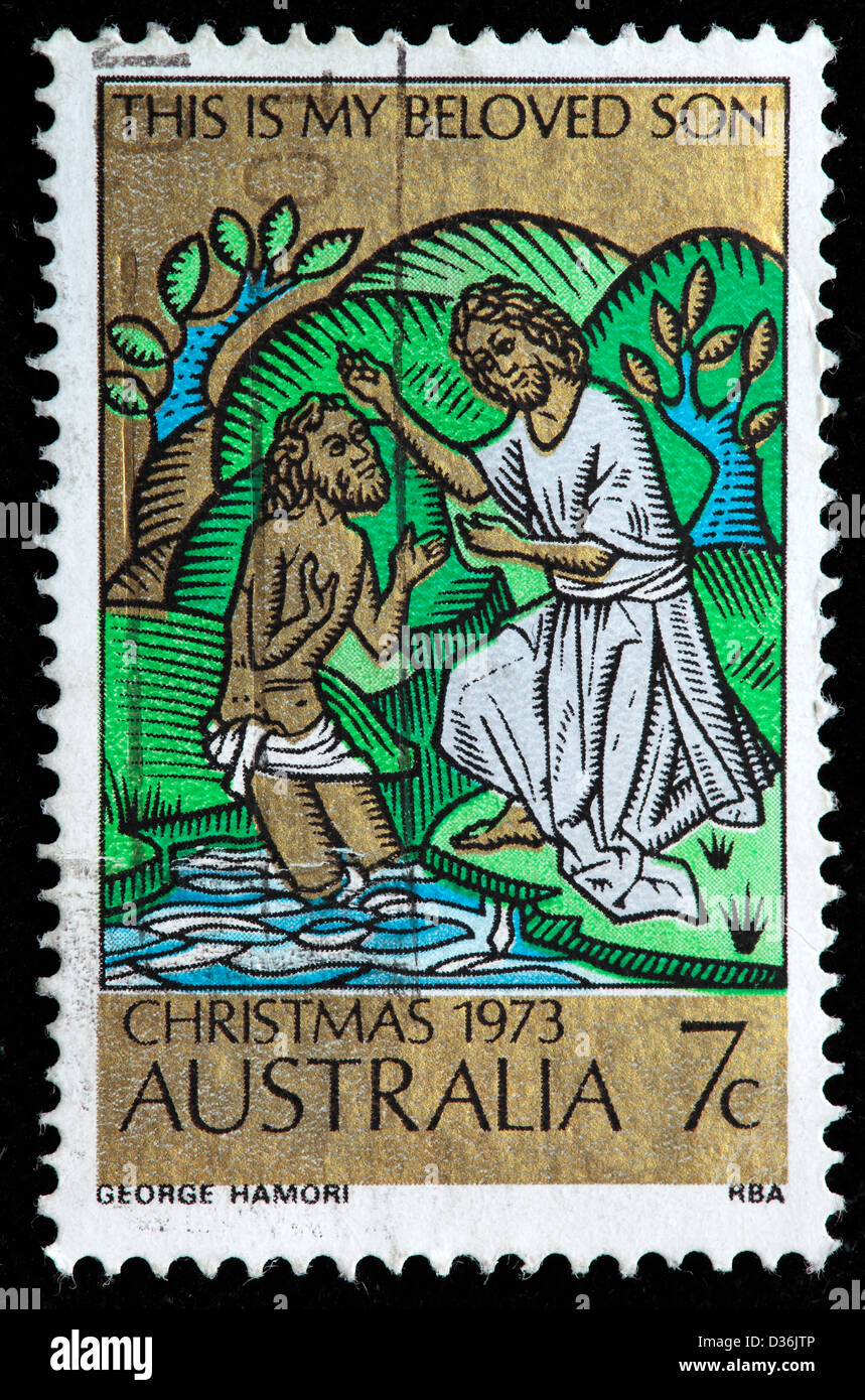 Natale, francobollo, Australia, 1973 Foto Stock