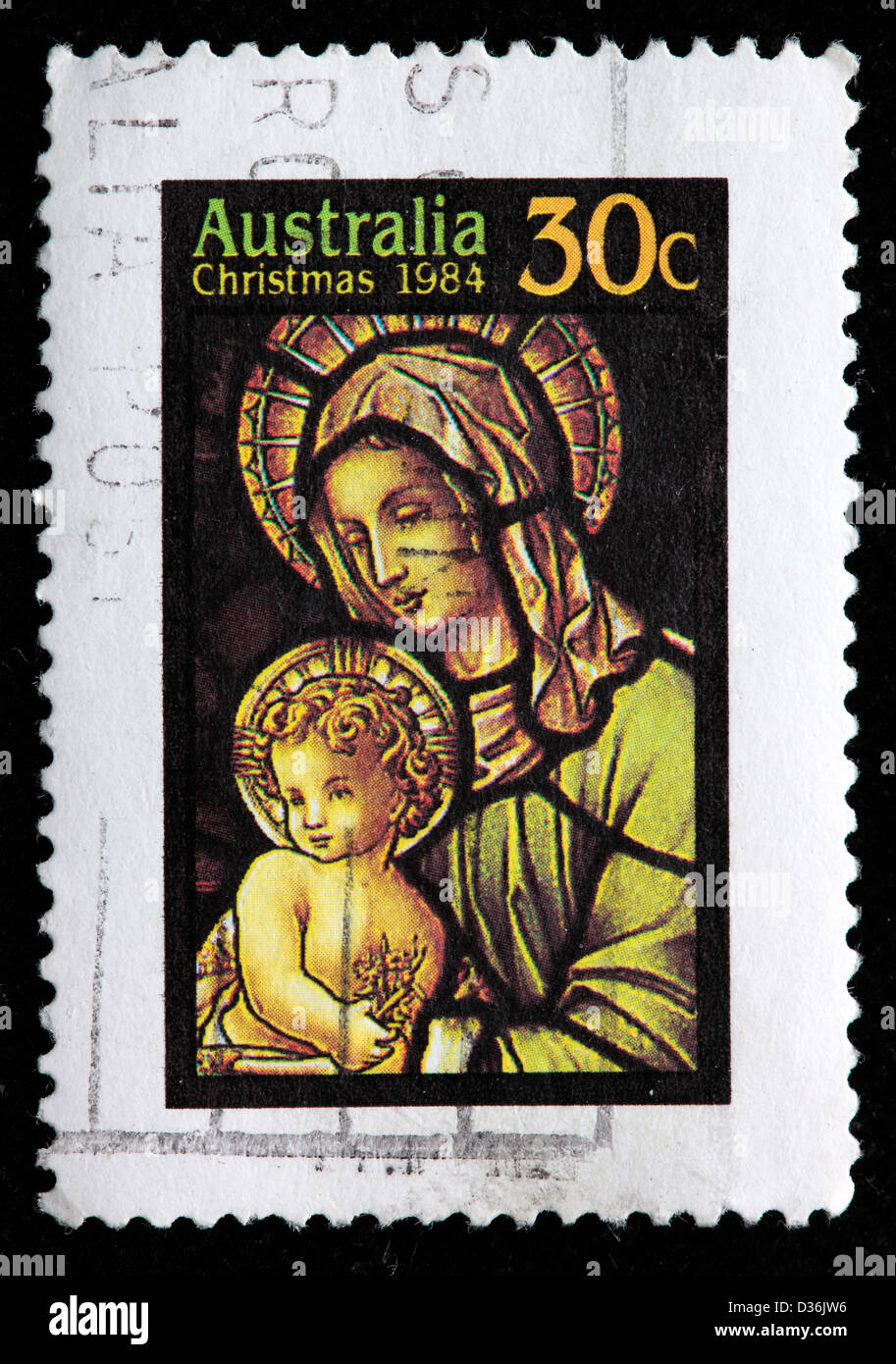 Natale, francobollo, Australia, 1984 Foto Stock