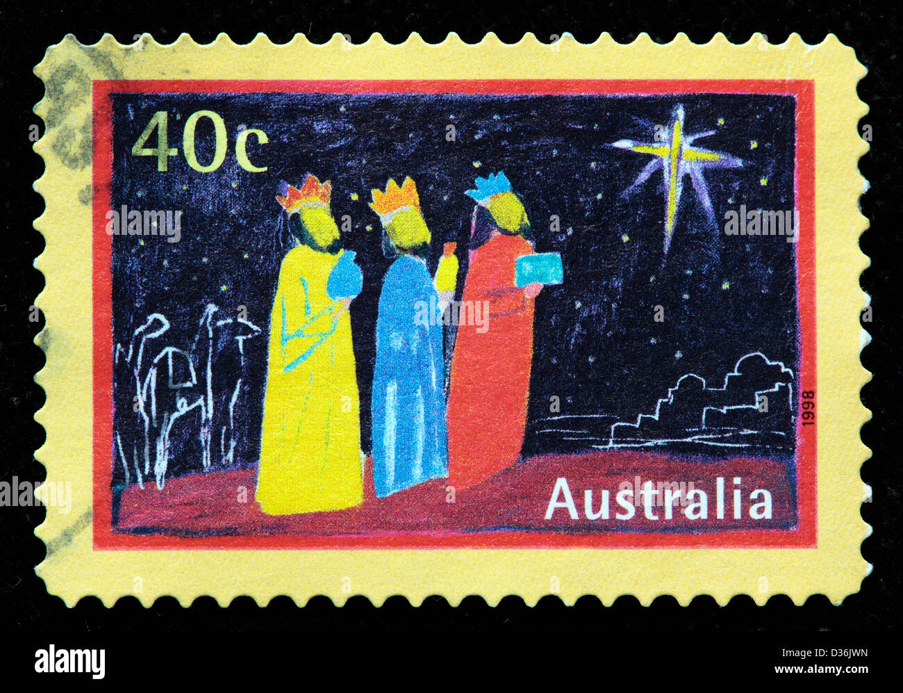 Natale, francobollo, Australia Foto Stock