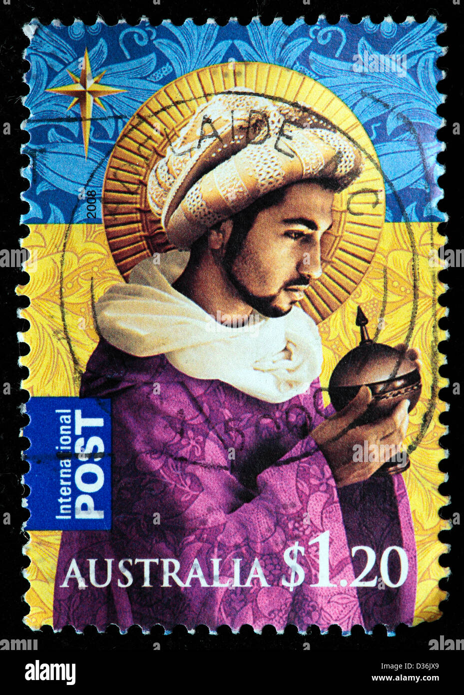 Natale, francobollo, Australia, 2008 Foto Stock