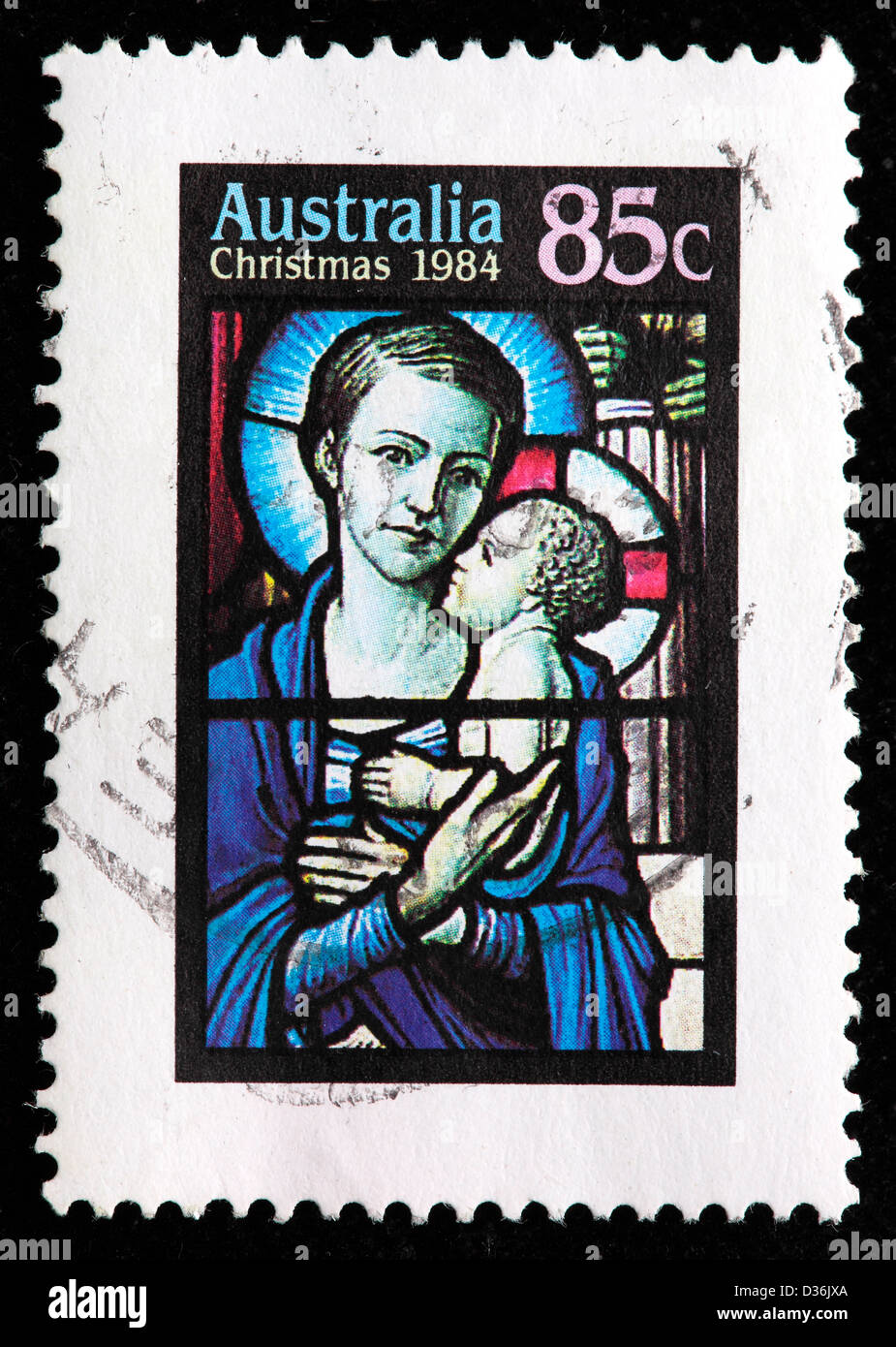 Natale, francobollo, Australia, 1984 Foto Stock