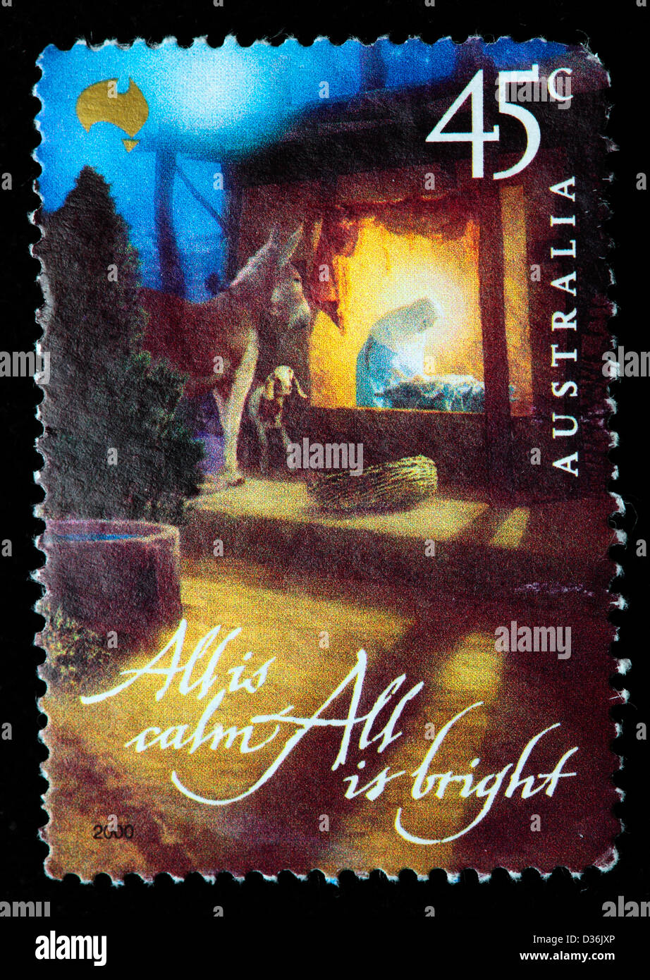 Natale, francobollo, Australia, 2000 Foto Stock