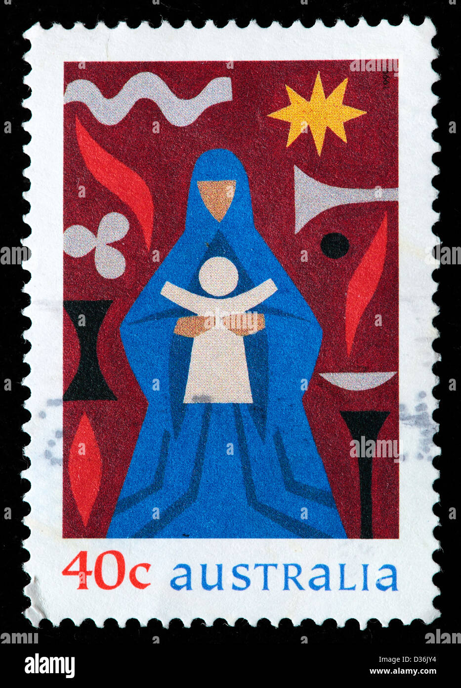 Natale, francobollo, Australia, 1999 Foto Stock
