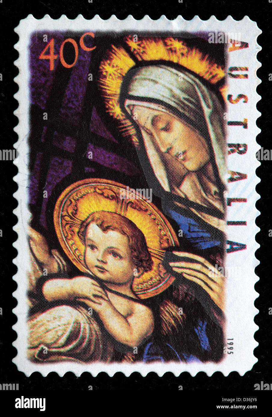 Natale, francobollo, Australia, 1995 Foto Stock