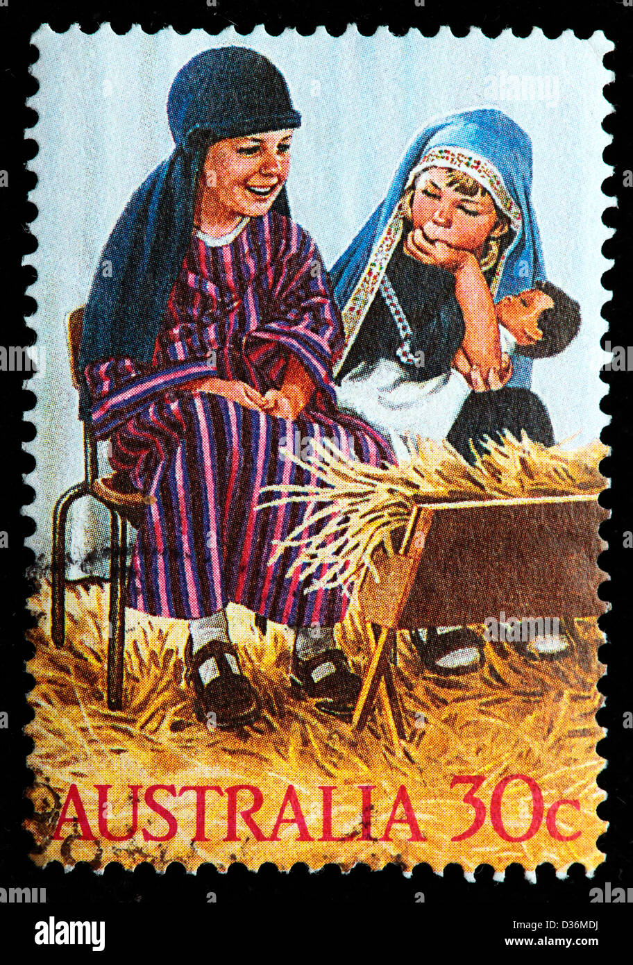 Natale, francobollo, Australia Foto Stock