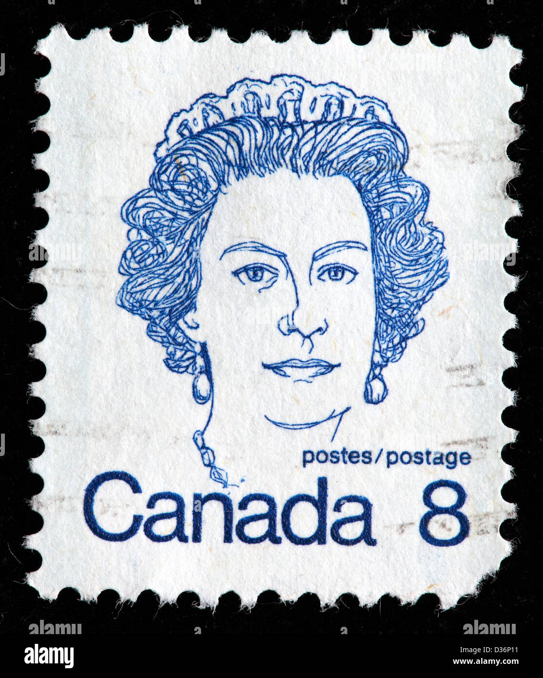 La regina Elisabetta II, francobollo, Canada, 1972 Foto Stock