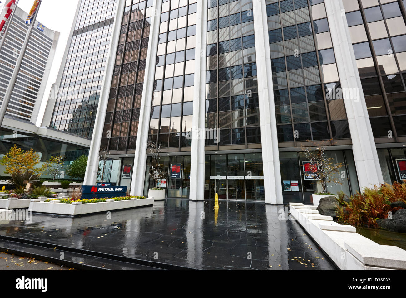 Banca nazionale due Bentall Centre quartiere finanziario del centro cittadino di Vancouver BC Canada Foto Stock