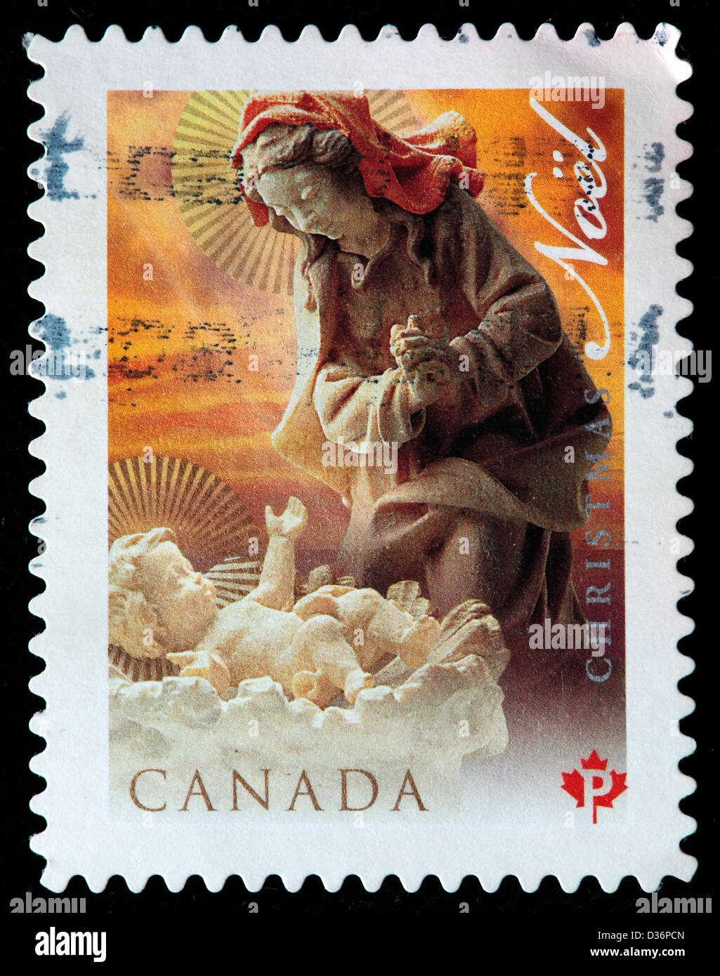 Natale, francobollo, Canada Foto Stock