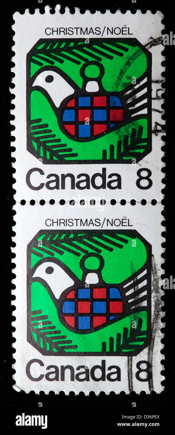 Natale, francobollo, Canada Foto Stock